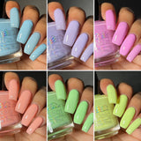 The “Sun Bleached Neons" Nail Polish Collection 15ml 5-Free